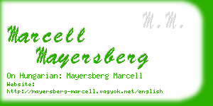 marcell mayersberg business card